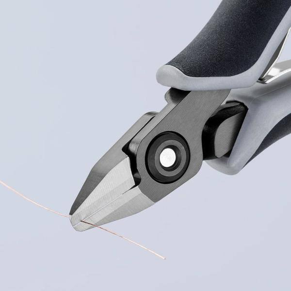 Pinzas diagonales de precisión de 5 pulgadas KNIPEX para electrónica con mangos ESD - 79 42 125 Z ESD