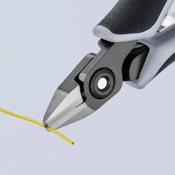 Pinzas diagonales de precisión de 5 pulgadas KNIPEX para electrónica con mangos ESD - 79 42 125 Z ESD