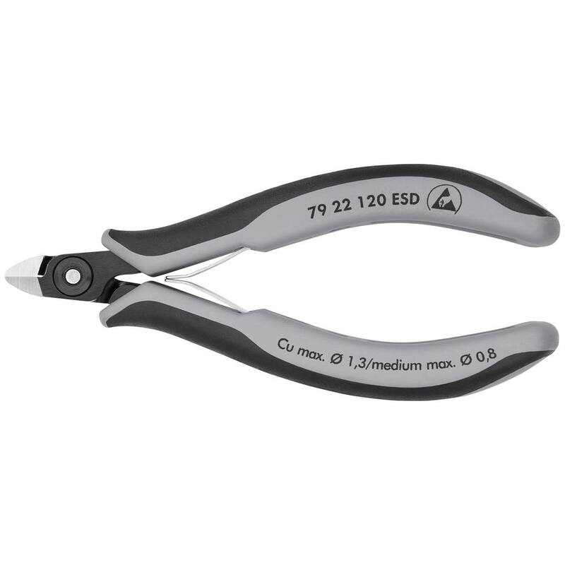 Cortadores diagonales de precisión para electrónica de 4-3/4 pulgadas con mangos ESD - 79 22 120 ESD