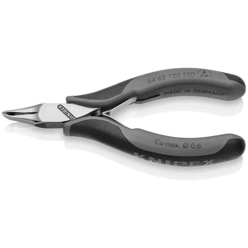 KNIPEX 4-3/4 in. Cortadores de extremo para electrónica con mangos ESD - 64 62 120 ESD
