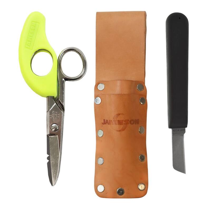 Kit de empalmador de cable Jameson, 5-1/4 pulgadas con bolsa de cuero con lazo para túneles - 32-43NS