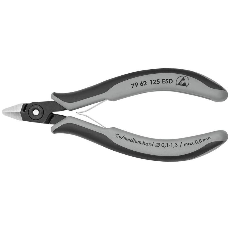 Pinzas diagonales de precisión para electrónica de 5 pulgadas KNIPEX con mangos ESD - 79 62 125 ESD