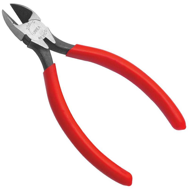 Pinzas de corte diagonal con agarre de goma largo URREA de 6-1/8 pulgadas - 206G