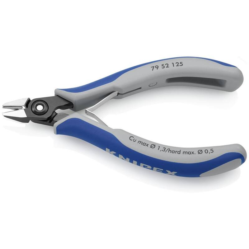 Pinzas diagonales de corte de precisión para electrónica de 5 pulgadas KNIPEX con mangos de agarre cómodo - 79 52 125