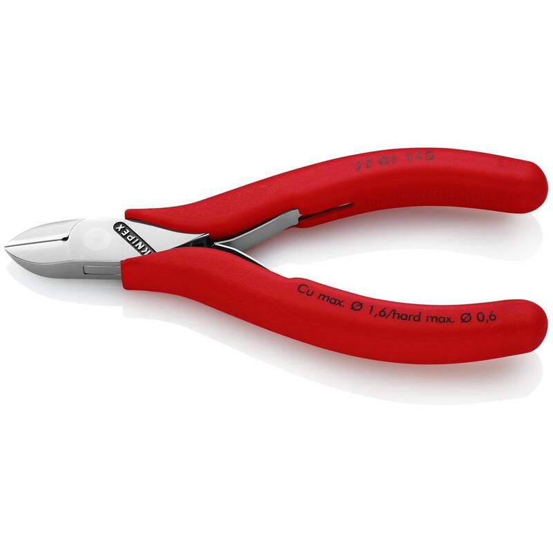 Pinzas diagonales para electrónica de 4-1/2 in. con mangos recubiertos de plástico - 77 01 115