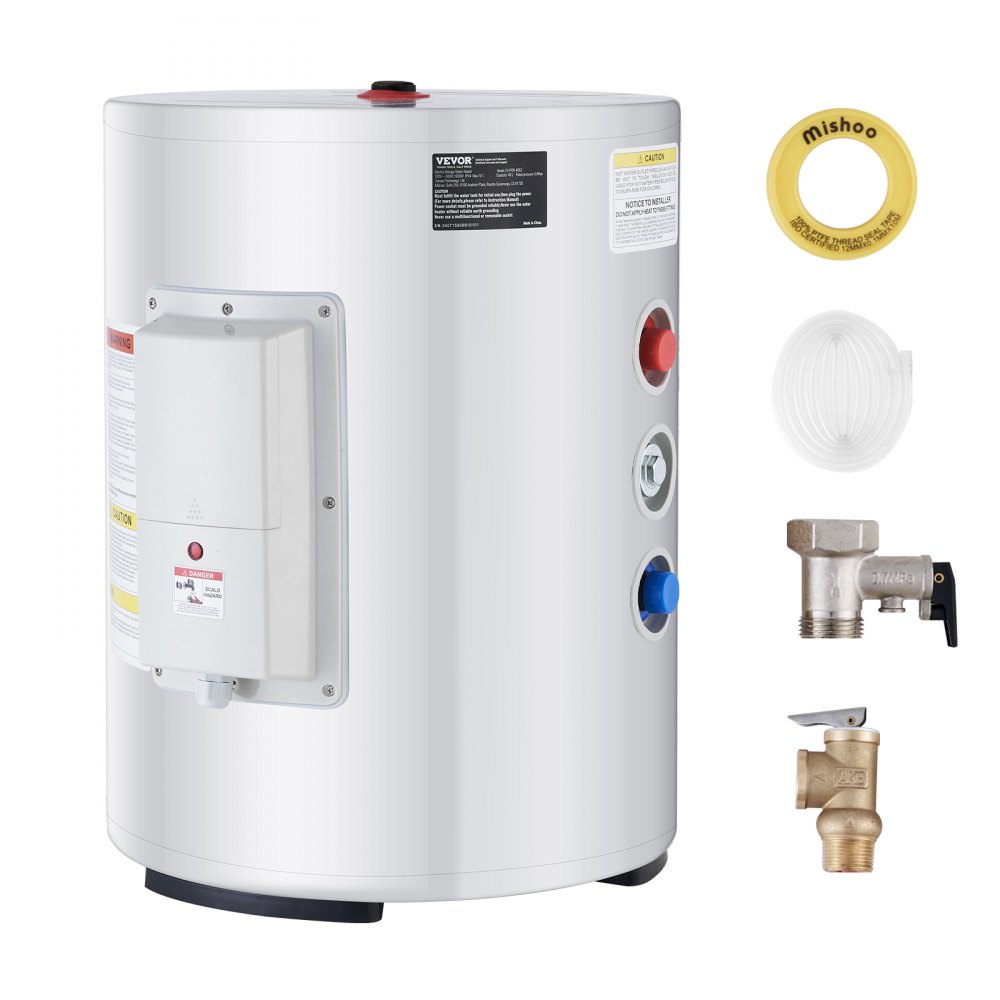 VEVOR 10 Gallon Electric Water Heater Instant Hot 1.6Kw LED Display for Shower - CSSRSQX40LLEDYMD0V1