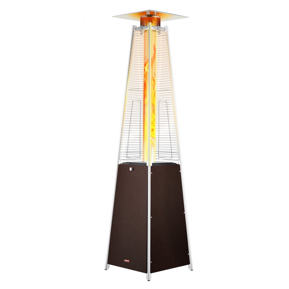 VEVOR Propane Patio Heater 48000BTU Pyramid w/Wheels for Outdoor Patio Bronze - GDSBWJRQQTS4FHD49V9