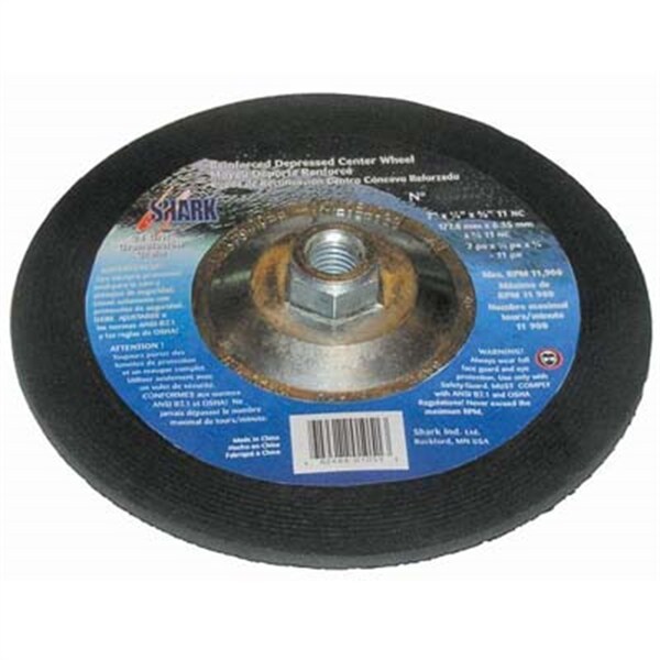 Industrias Shark 4 1/2X 1/4X 5/8-11 Rueda de esmerilado deprimida - 12750