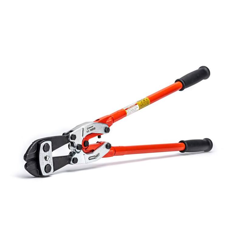 Cortador de pernos de doble acción compuesta PowerPivot de 24 pulgadas Crescent H.K. Porter con capacidad de corte máximo de 7/16 pulgadas - 0190MCP