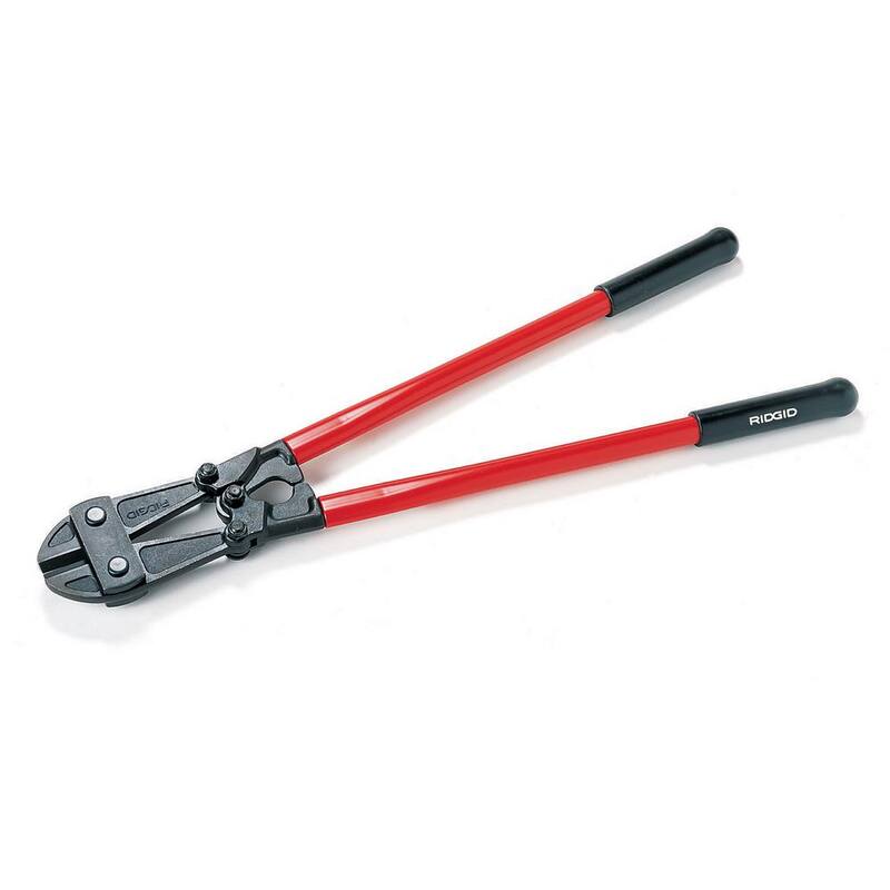 Cortador de pernos RIDGID de 30 pulgadas, modelo S30, de servicio pesado, con mandíbulas de acero aleado endurecido y empuñaduras de control, capacidad máxima de corte de 1/2 pulgada - 14228.