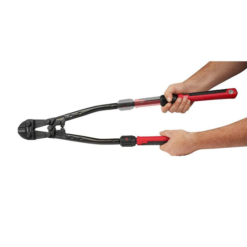 Milwaukee 24 pulgadas. Cortador de pernos adaptable con mangos extensibles POWERMOVE y capacidad de corte máximo de 7/16 pulgadas - 48-22-4124
