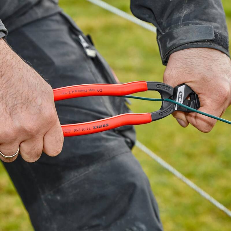 KNIPEX 10 pulg. XL Cortadores de perno de acción de palanca CoBolt con borde de corte de 64 HRC - 71 01 250 SBA