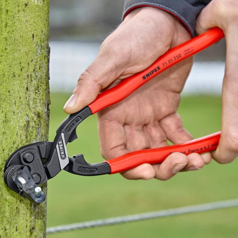 KNIPEX 10 pulg. XL Cortadores de perno de acción de palanca CoBolt con borde de corte de 64 HRC - 71 01 250 SBA