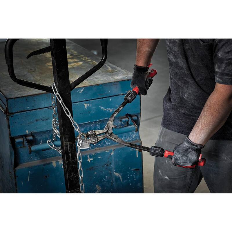 Cortador de pernos adaptable Milwaukee de 14 pulgadas con mangos extensibles POWERMOVE y capacidad máxima de corte de 5/16 de pulgada - 48-22-4114.