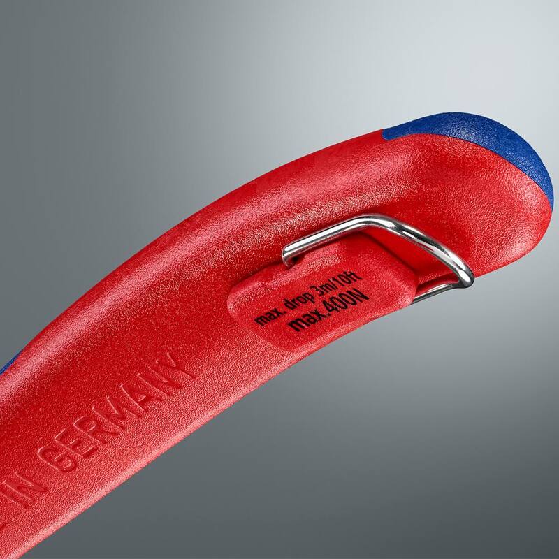 KNIPEX 8 in. Cortadores de pernos CoBolt de alta palanca con mordaza dentada, resorte de retorno, empuñadura confort y enganche de amarre - 71 32 200 T BKA
