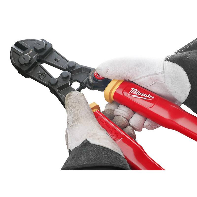 Cortador de pernos de fibra de vidrio Milwaukee de 24 pulgadas con mangos giratorios PIVOTMOVE y capacidad máxima de corte de 7/16 pulgadas - 48-22-4224.