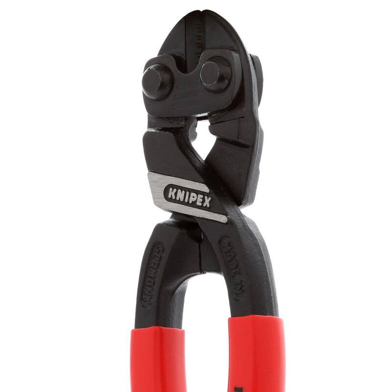 KNIPEX 8 pulgadas Cortador de pernos compacto de palanca de acción Cobolt, acero forjado 64 HRC - 71 01 200