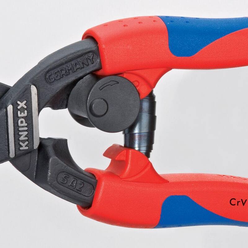 Cortador de pernos compacto de acción de palanca KNIPEX de 8 pulgadas con agarre cómodo - 71 12 200