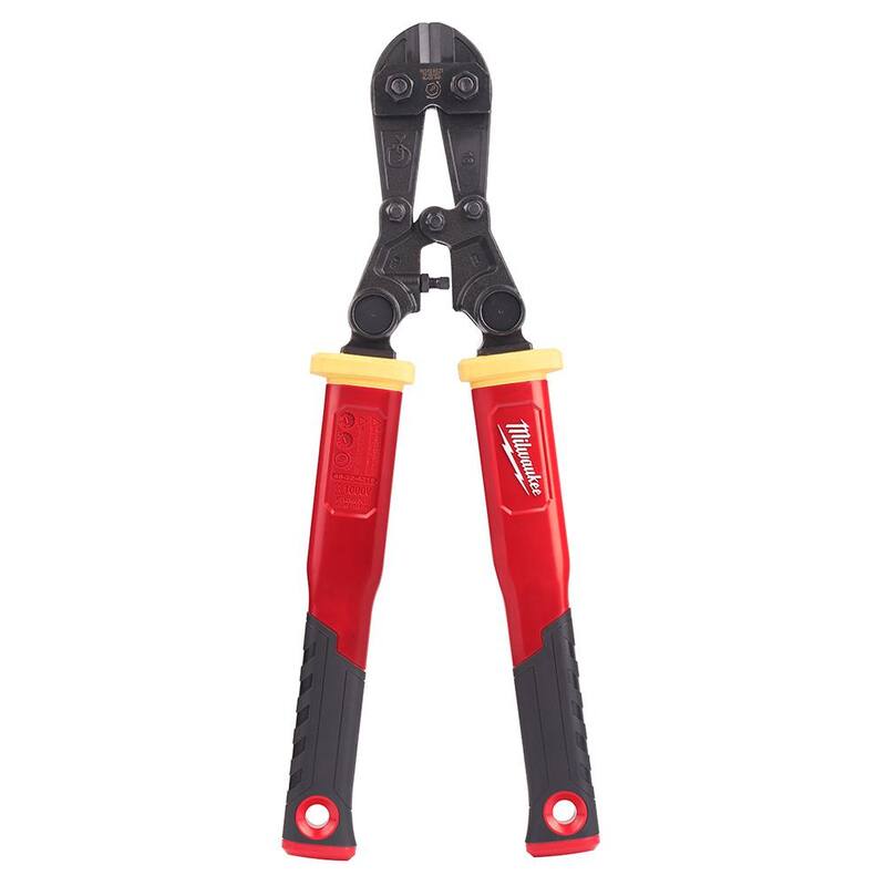 Cortador de pernos Milwaukee de 18 pulgadas con mango de fibra de vidrio y mangos rotativos PIVOTMOVE y capacidad máxima de corte de 3/8 de pulgada - 48-22-4218