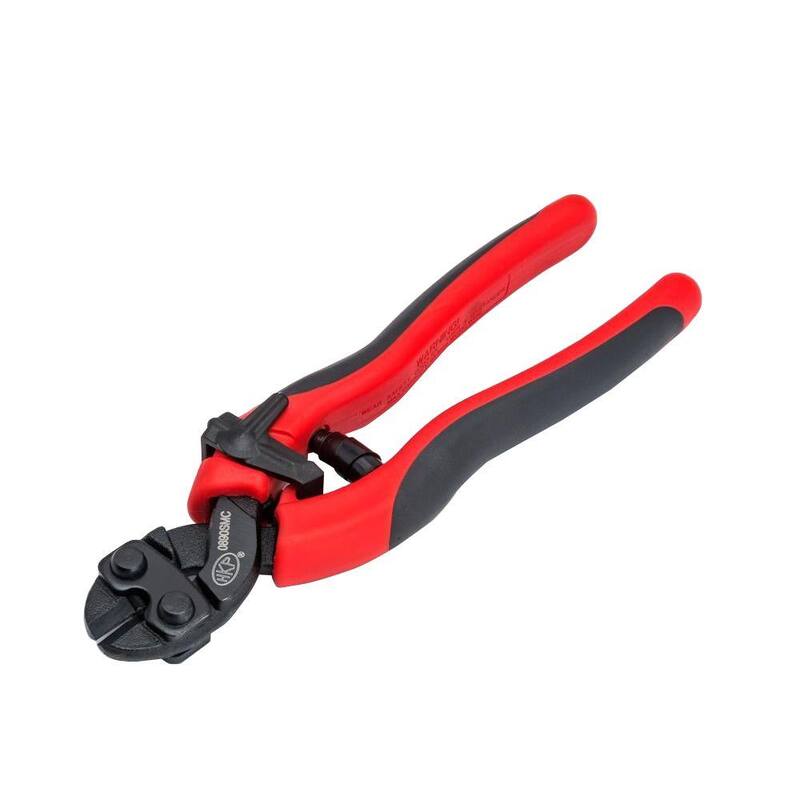 Cortador de pernos compacto Crescent H.K. Porter de 8.5 pulgadas con corte central y retorno de resorte con capacidad de corte máximo de 1/4 de pulgada - 0890SMC