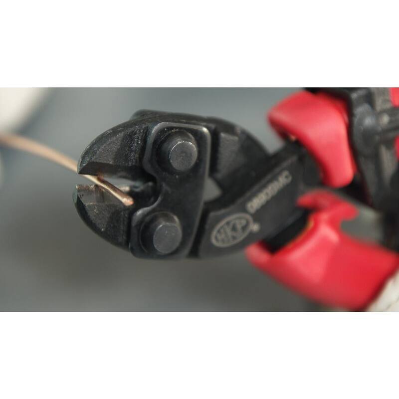 Cortador de pernos compacto Crescent H.K. Porter de 8.5 pulgadas con corte central y retorno de resorte con capacidad de corte máximo de 1/4 de pulgada - 0890SMC