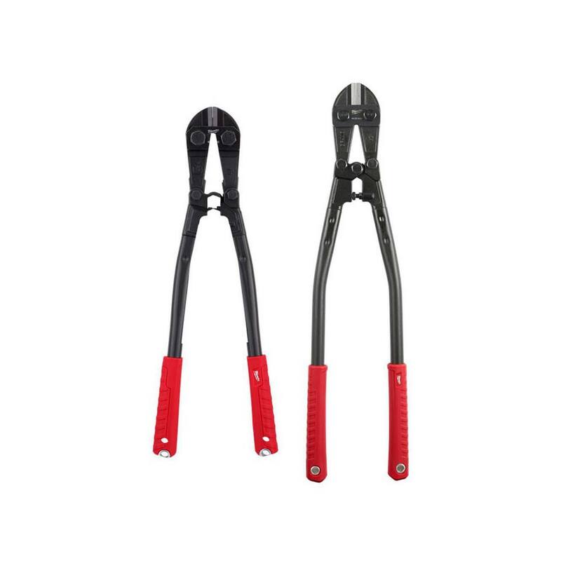 Cortador de pernos Milwaukee de 18 pulgadas con capacidad de corte máximo de 3/8 de pulgada y cortador de pernos de 24 pulgadas con capacidad máxima de corte de 7/16 de pulgada - 48-22-4018-48-22-4024