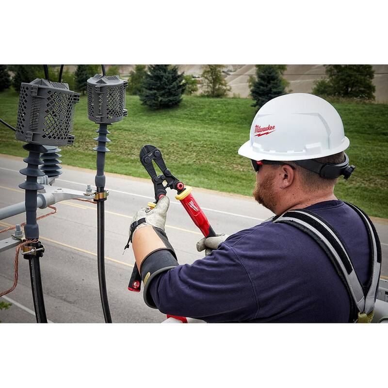 Delantal de herramientas aéreas para linieros de Milwaukee con cortador de pernos de fibra de vidrio de 18 pulgadas con mangos rotativos PIVOTMOVE (2 piezas) - 48-22-4218-48-22-8290