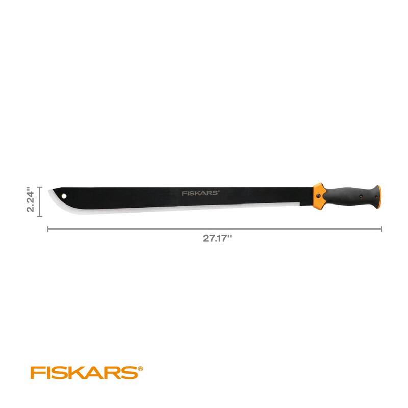 Machete de desmalezado con hoja de acero de 22 pulgadas de Fiskars - para cortar arbustos, jardinería, paisajismo, artesanía - 370780-1008