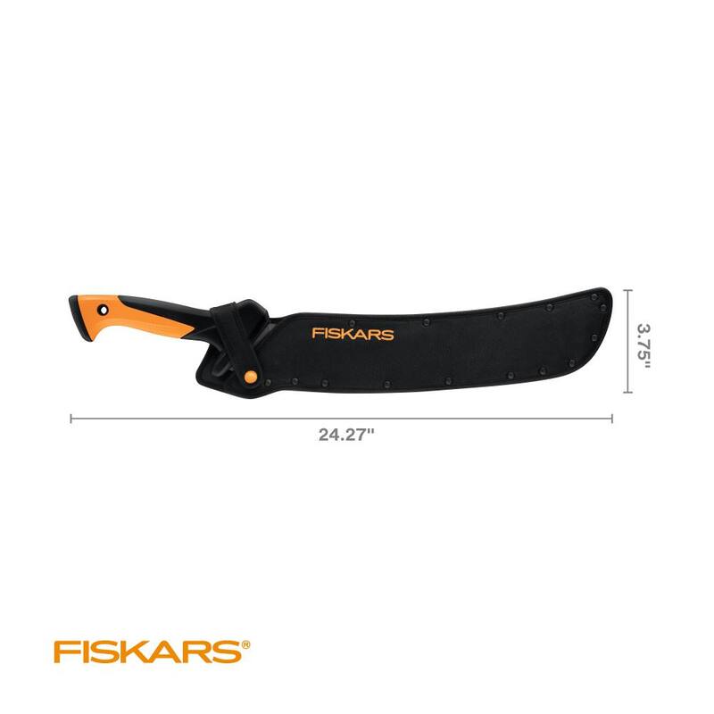 Cuchillo de machete desmalezador con hoja de acero de 15 pulgadas y funda - para cortar maleza, jardinería, paisajismo y bushcraft - 385091-1009