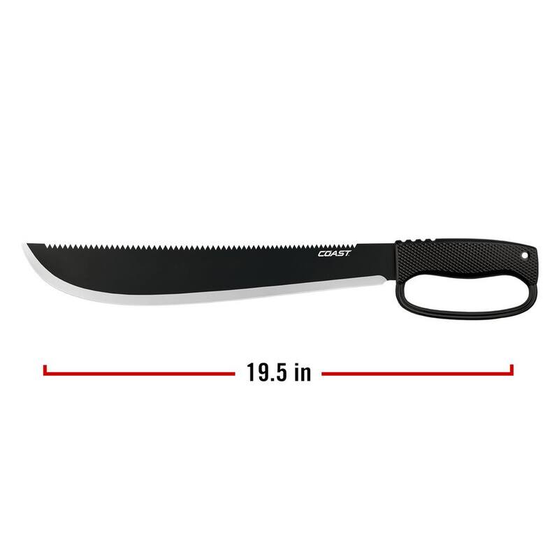 Machete de acero inoxidable Full-Tang de 14 pulgadas Coast F1400 con funda de nylon - 21629