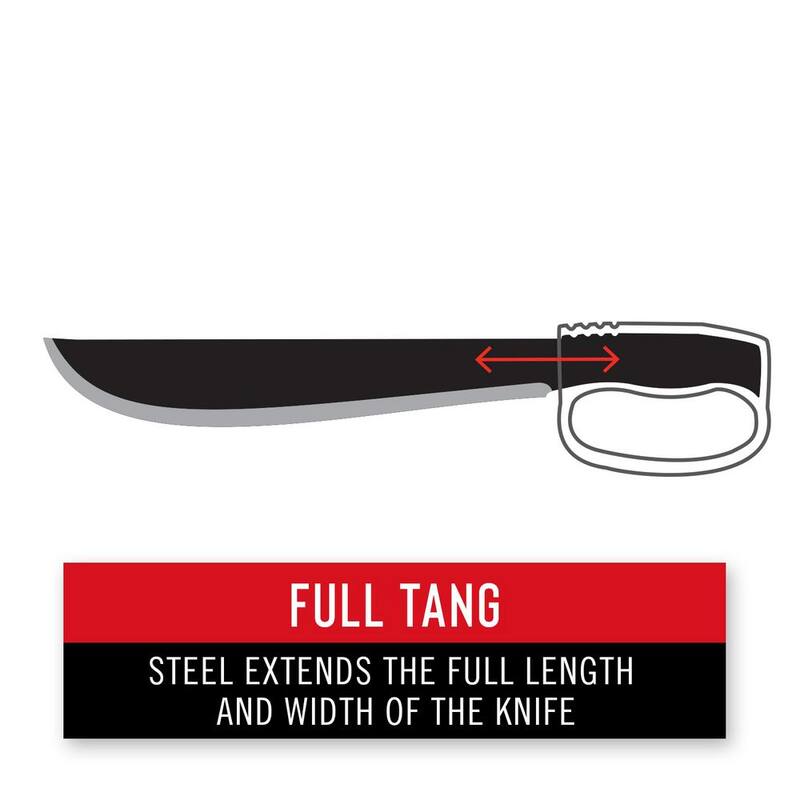 Machete de acero inoxidable Full-Tang de 14 pulgadas Coast F1400 con funda de nylon - 21629