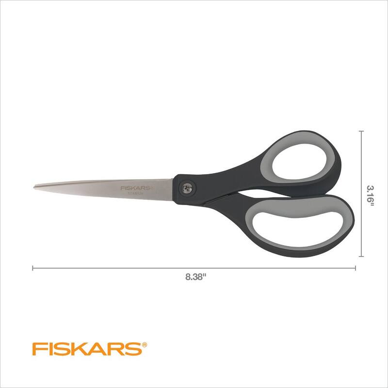 Tijeras de titanio Fiskars Everyday de 8 pulgadas con SoftGrip (2 piezas) - 1067266