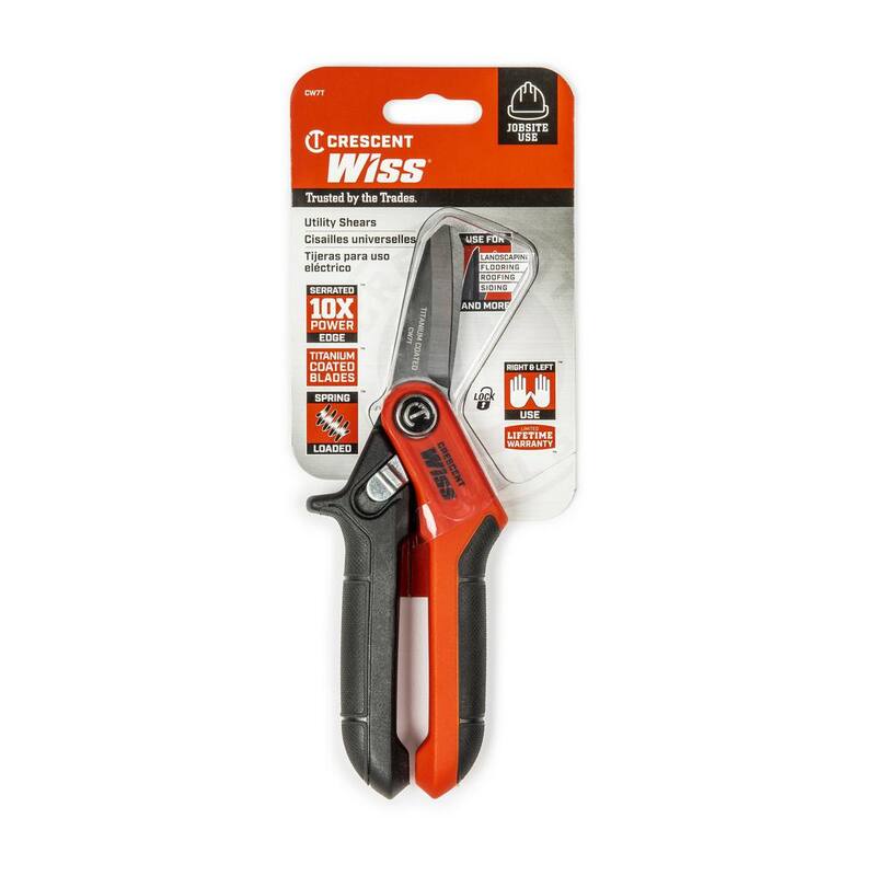 Tijeras de uso general para el comerciante recubiertas de titanio de Crescent Wiss de 7-1/2 pulgadas - CW7T