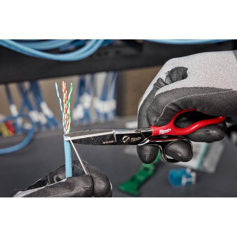 Tijeras de electricista Milwaukee con mango extendido - 48-22-4049