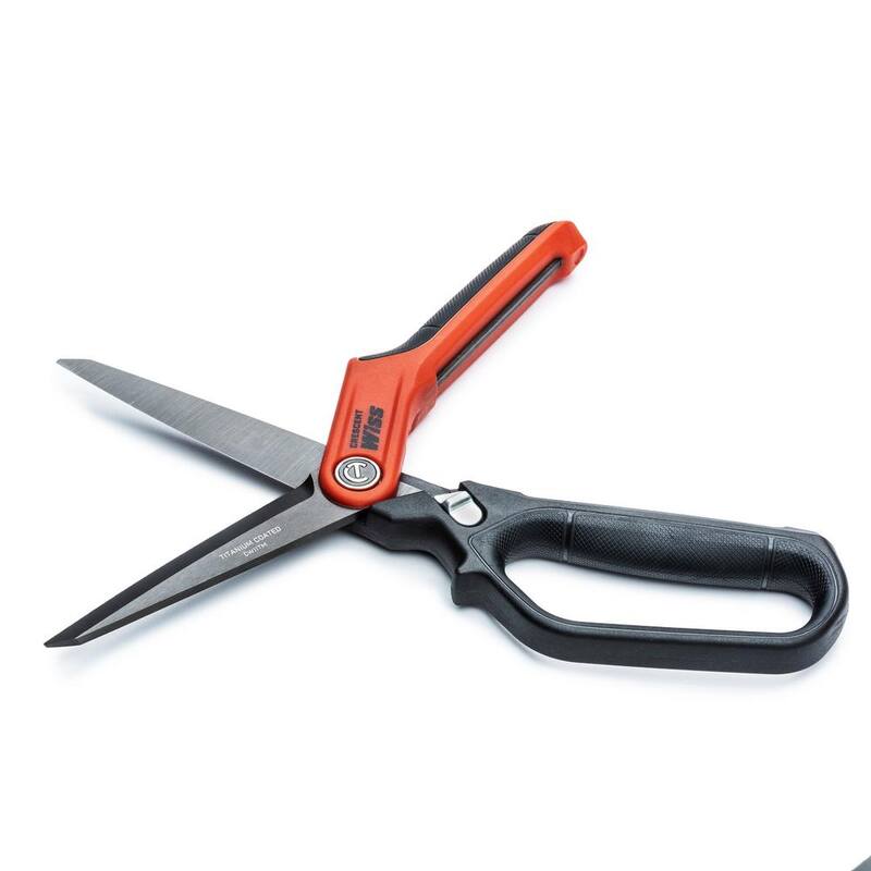 Tijeras Crescent Wiss de 11 pulgadas para trabajadores de oficios pesados con recubrimiento de titanio de un solo anillo - CW11TM