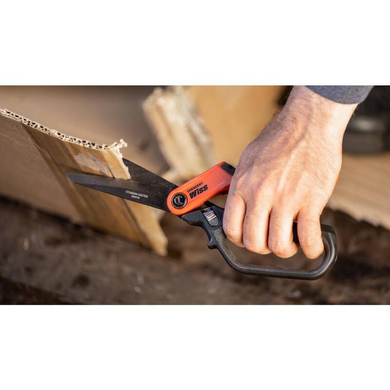Tijeras Crescent Wiss de 11 pulgadas para trabajadores de oficios pesados con recubrimiento de titanio de un solo anillo - CW11TM