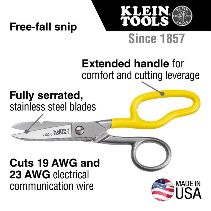 Klein Tools Tijeras Caídas Libres de Acero Inoxidable - 2100-8