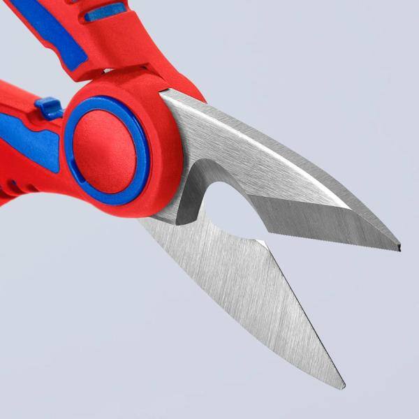Tijeras de electricista KNIPEX con área de engarce para terminales - 95 05 10 SBA