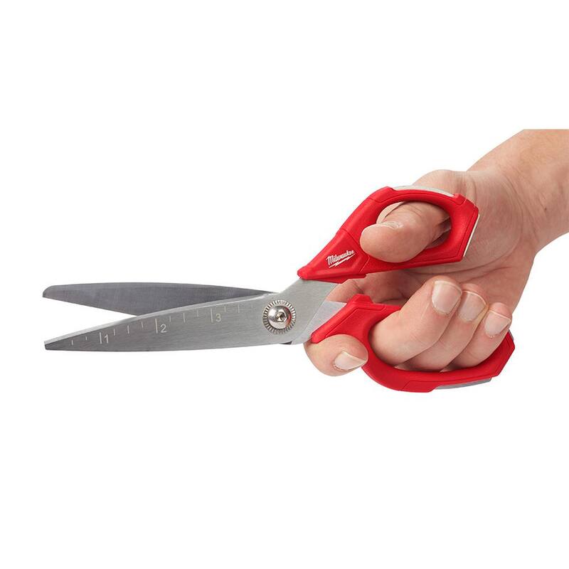 Tijeras rectas para sitio de trabajo en Milwaukee con inserto de espuma personalizable para caja de herramientas PACKOUT (paquete de 2) - 48-22-4046-48-22-8451