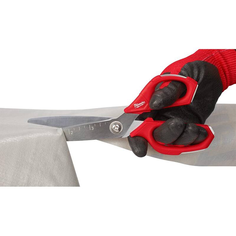 Tijeras rectas para sitio de trabajo en Milwaukee con inserto de espuma personalizable para caja de herramientas PACKOUT (paquete de 2) - 48-22-4046-48-22-8451