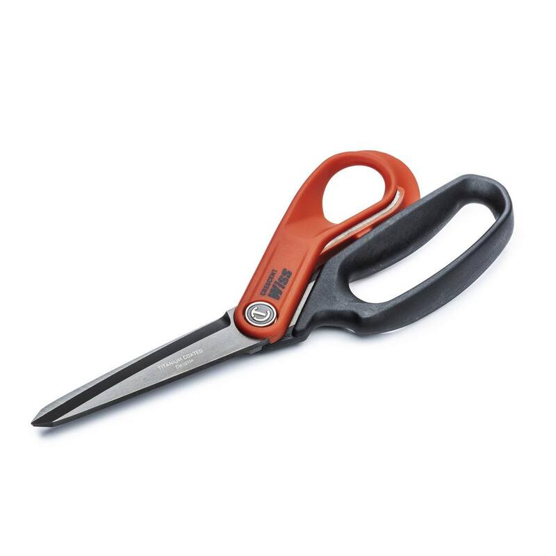 Conjunto de Tijeras de Trabajo Pesado Crescent Wiss de 10 pulgadas con Recubrimiento de Titanio y Cuchillo de Bolsillo de Punta de Gota de Acero de 3.25 pulgadas (2 piezas) - CW10TM325CR.