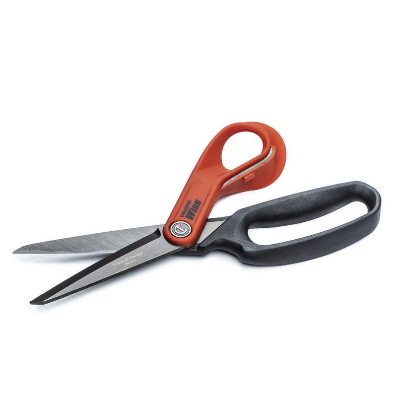 Conjunto de Tijeras de Trabajo Pesado Crescent Wiss de 10 pulgadas con Recubrimiento de Titanio y Cuchillo de Bolsillo de Punta de Gota de Acero de 3.25 pulgadas (2 piezas) - CW10TM325CR.