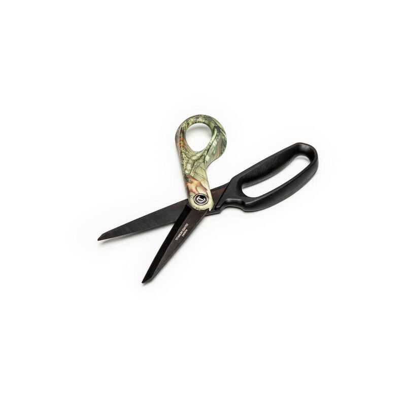 Tijeras utilitarias de titanio recubierto de alta resistencia de 10 pulgadas con mango de camuflaje - CW10TMC