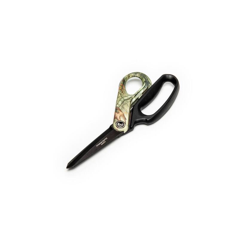 Tijeras utilitarias de titanio recubierto de alta resistencia de 10 pulgadas con mango de camuflaje - CW10TMC