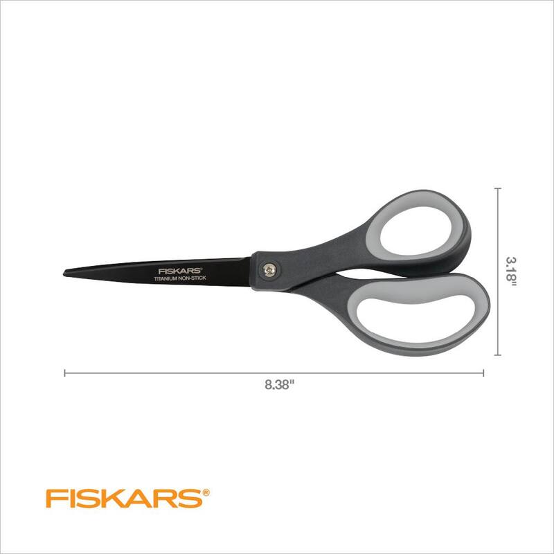 Tijeras Fiskars Everyday de 8 pulgadas con recubrimiento de titanio antiadherente y SoftGrip - 1067268