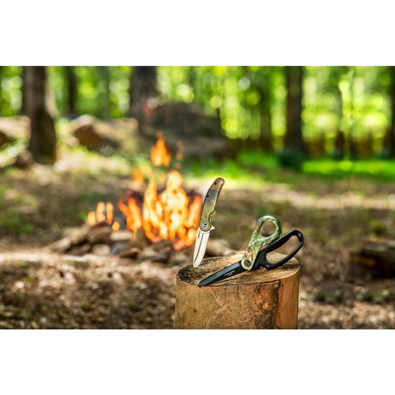 Tijeras de utilidad con camuflaje Crescent y cuchillo de bolsillo con camuflaje de 3.25 pulgadas paquete de bonificación (2 piezas) - CW10TMC325CC