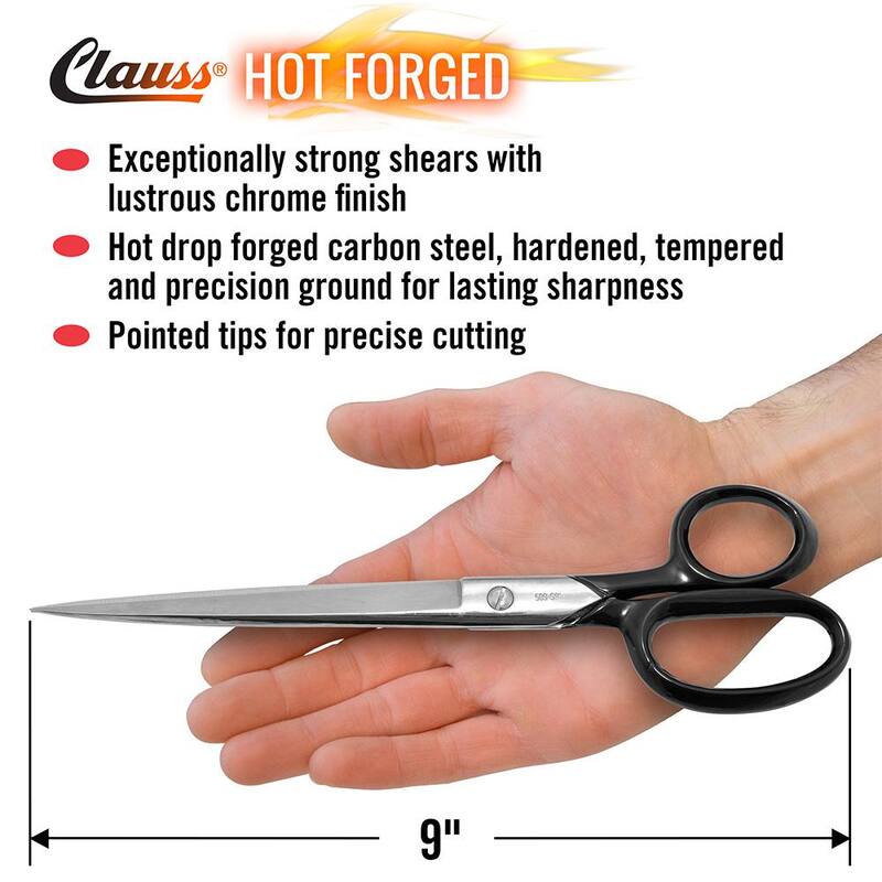 Tijeras rectas de 9 pulgadas Clauss Galleria - Mangos negros - 10183