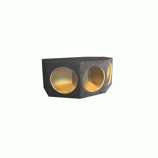 Hi-Tec 12 in. Three Hole Unloaded Subwoofer Speaker Box Enclosure, Black - HI69115