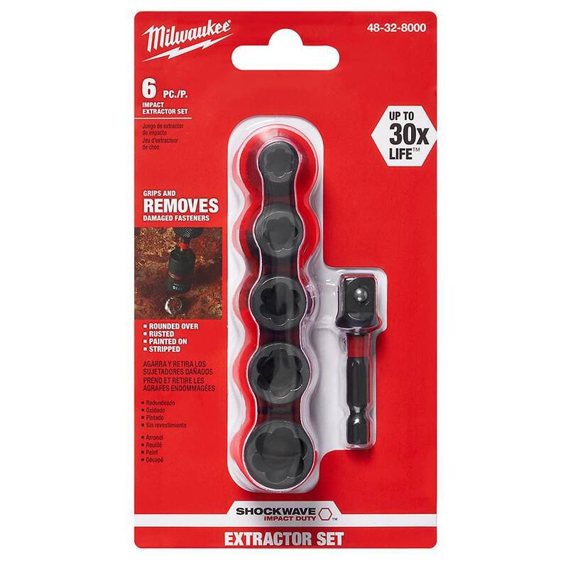 Juego de extractores Milwaukee SHOCKWAVE Impact Duty (6 piezas) - 48-32-8000