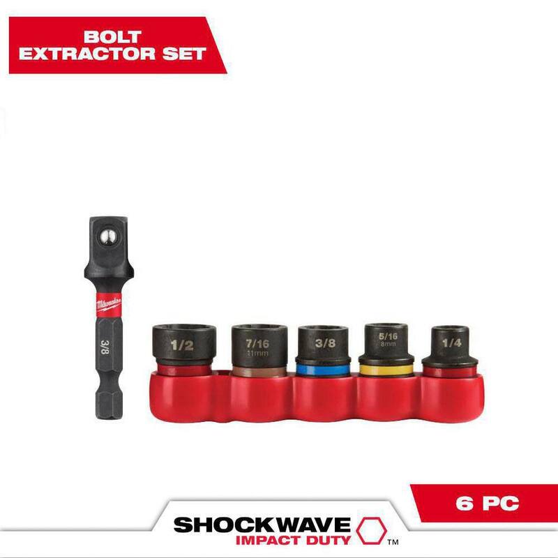 Juego de extractores Milwaukee SHOCKWAVE Impact Duty (6 piezas) - 48-32-8000
